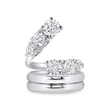 Double Band Graduated Diamond Wrap Ring - LAB Diamonds