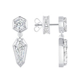Hexagon - Shield Diamond Earrings
