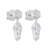 Hexagon - Shield Diamond Earrings