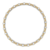 Paper Clip and Diamond Links 17ct 18K