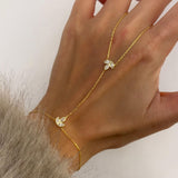 Marquise Bezel Diamond Hand Chain 4.50ctw Lab D