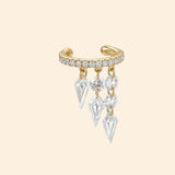 Floating Diamond Ear Cuff